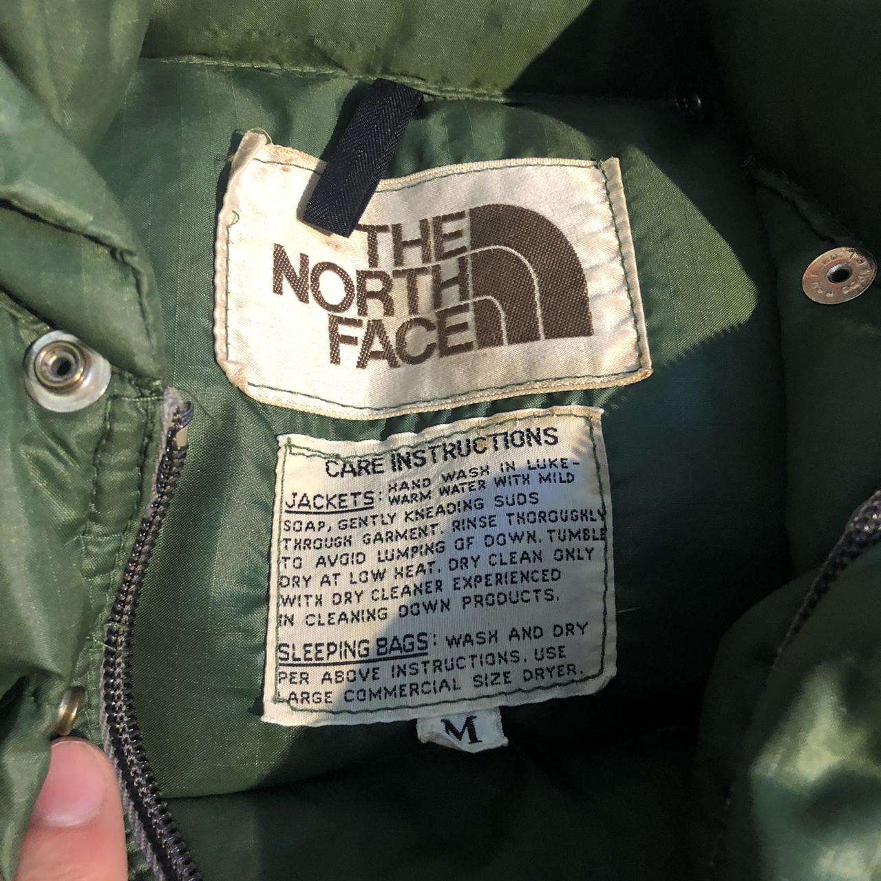 Vintage North Face Brown Label Olive Green Puffer... - Depop