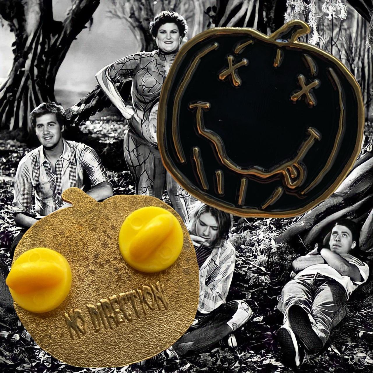 A yellow emoji with red punk hair, dollar signs for eyes, spikes, and a  tongue sticking out, on a blue background. on Craiyon, image size:1280x1280