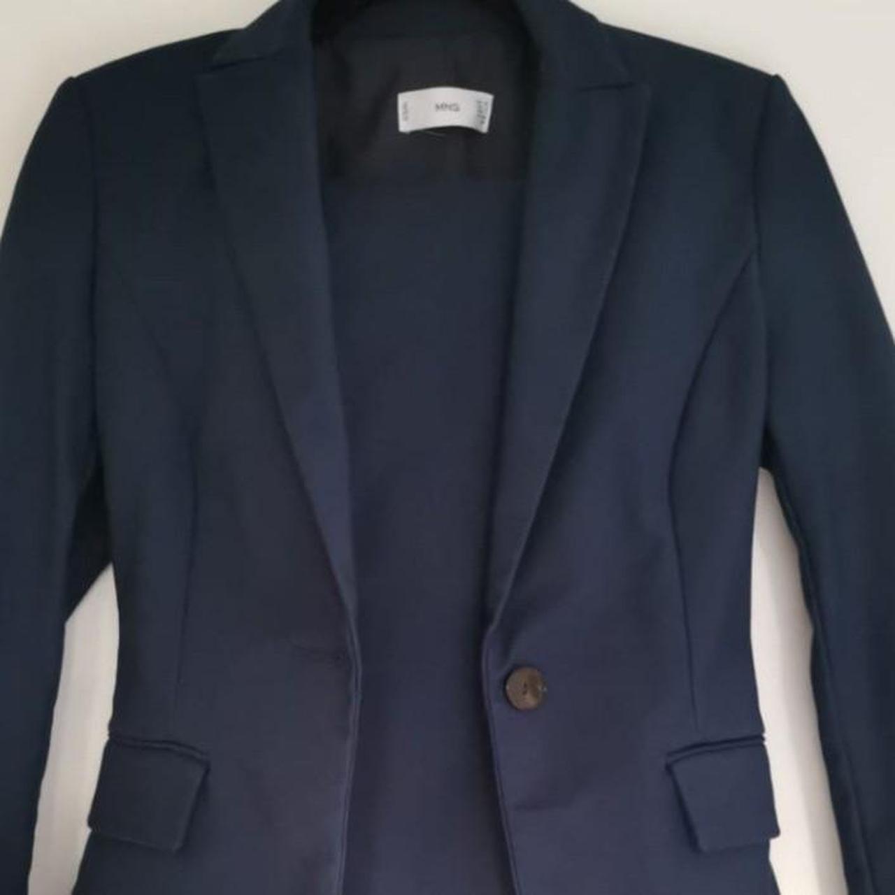 Navy blue Mango ladies suit Size 6-8 (labels read... - Depop