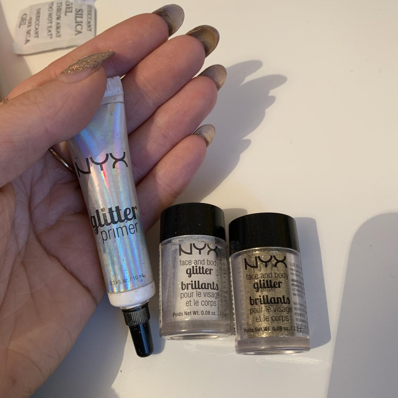 nyx face and body glitter with glitter glue usage... - Depop