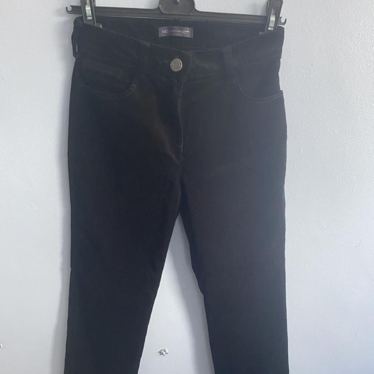 Marks & Spencer Women's Black and White Trousers Depop