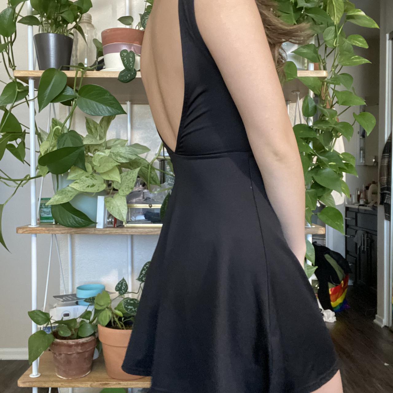 Black dress with open back from forever 21! such a... - Depop