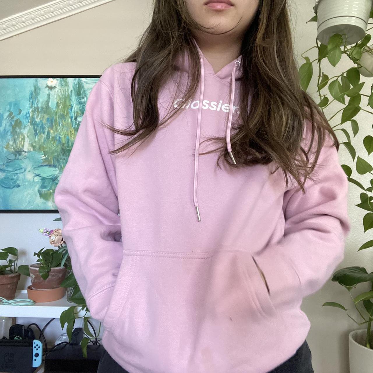 pink glossier hoodie! Purchased for 55. worn only... Depop