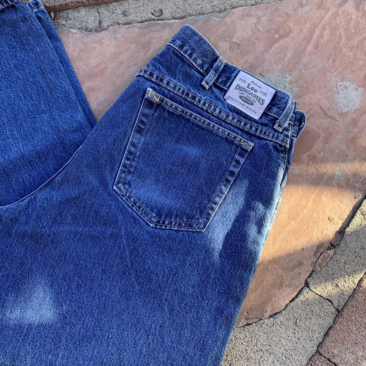 Vintage Lee Dungarees Jeans straight leg size: 40”... - Depop