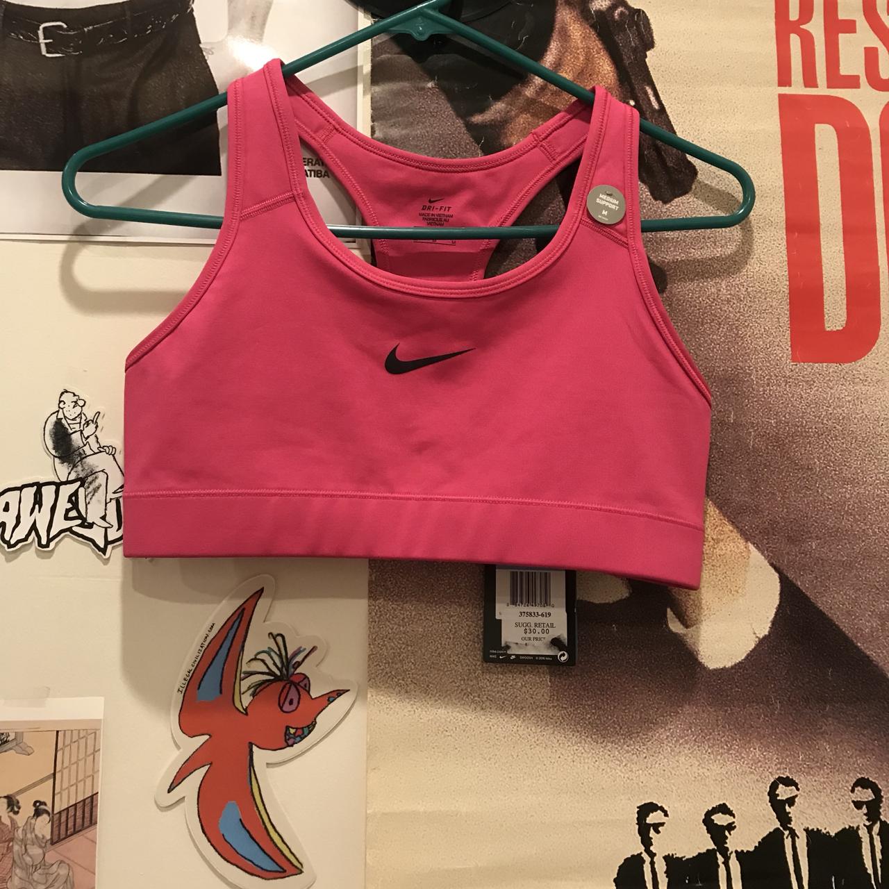 Hot Pink Nike Sports Bra New With Tags Marked Medium Depop 5971