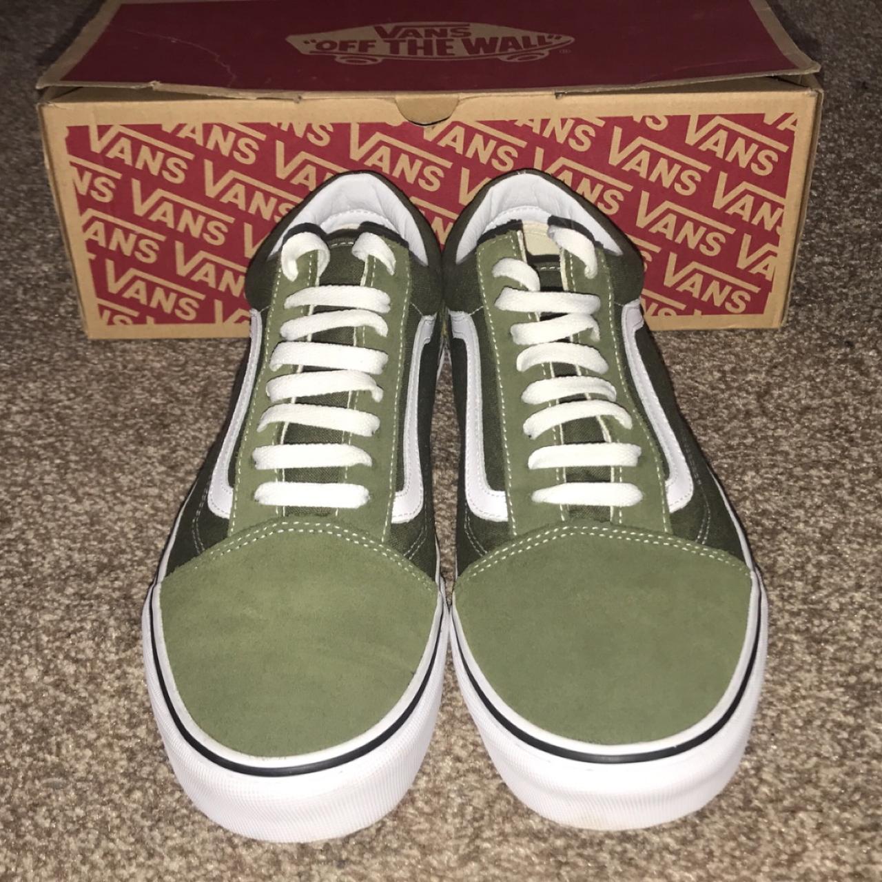 Mens olive hot sale green vans