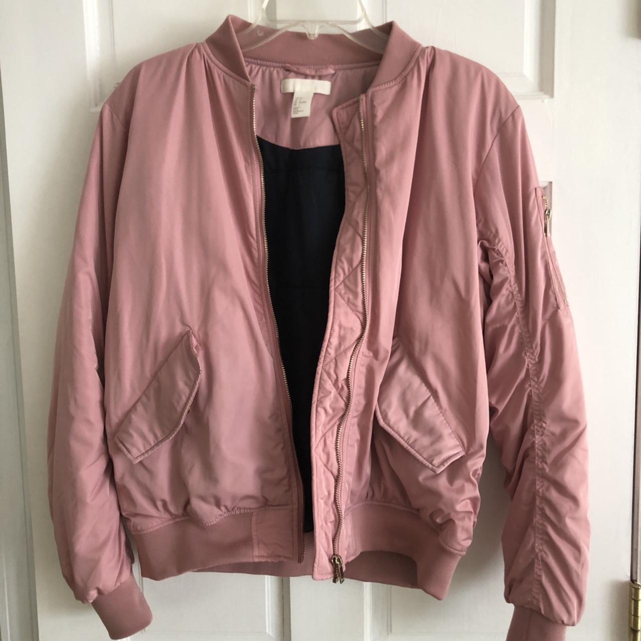 H&m pink hotsell bomber jacket