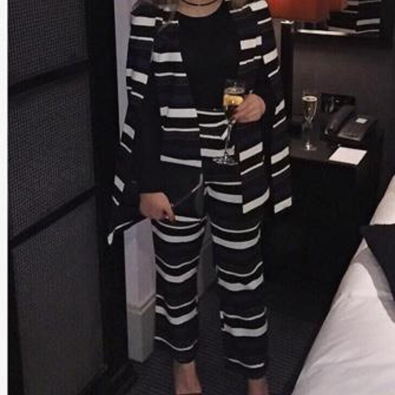 Lavish Alice stripe cape blazer Blazer