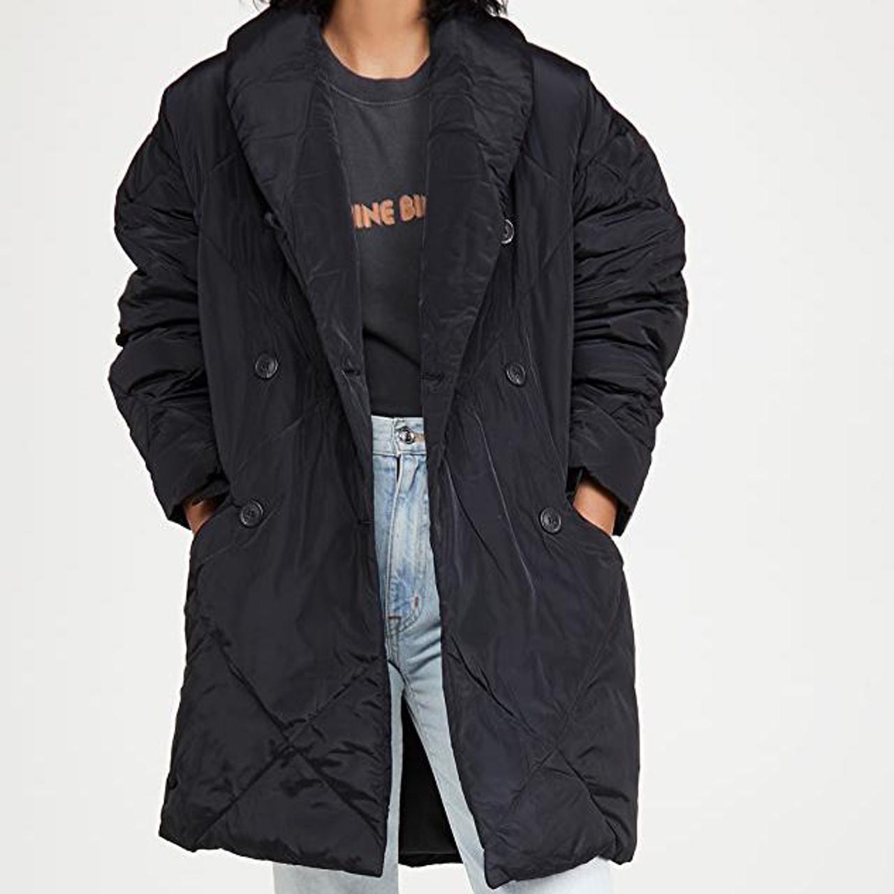 free people ella puffer coat black