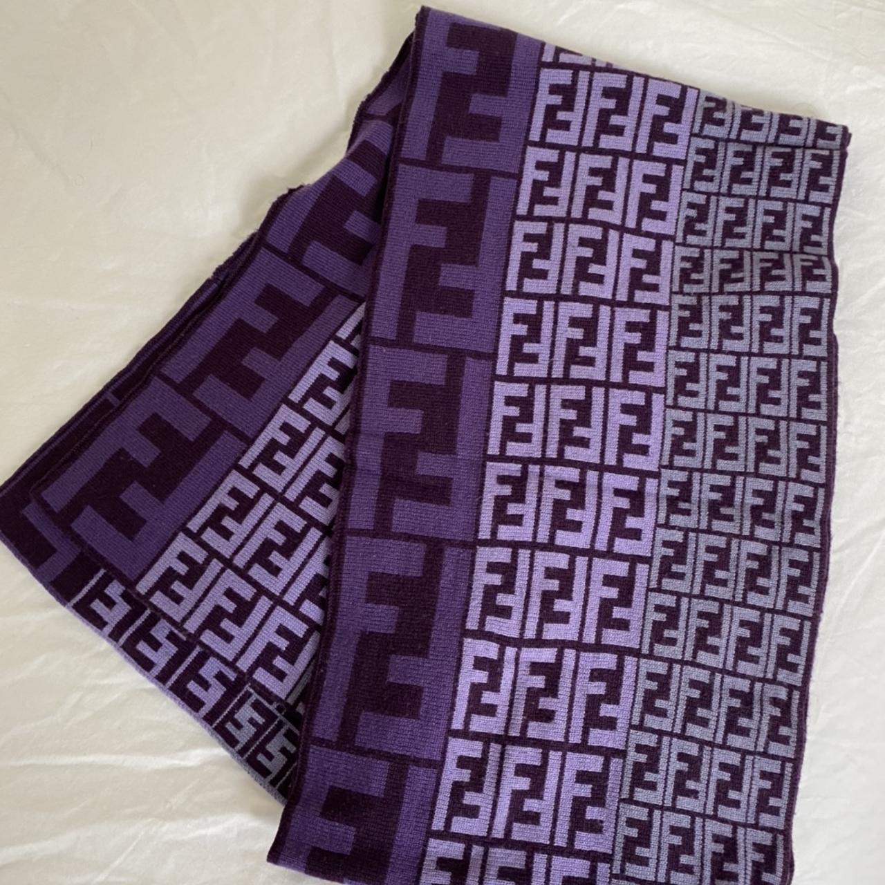 For sale - Fendi Monogram scarf in purple. Very... - Depop
