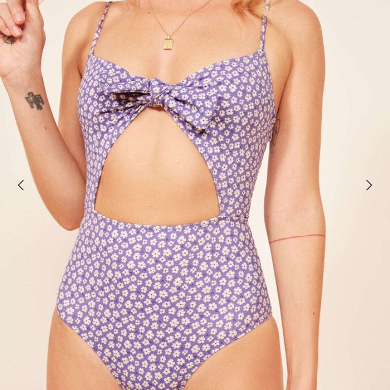 Reformation one piece bathing suit w tie front. I’ve...