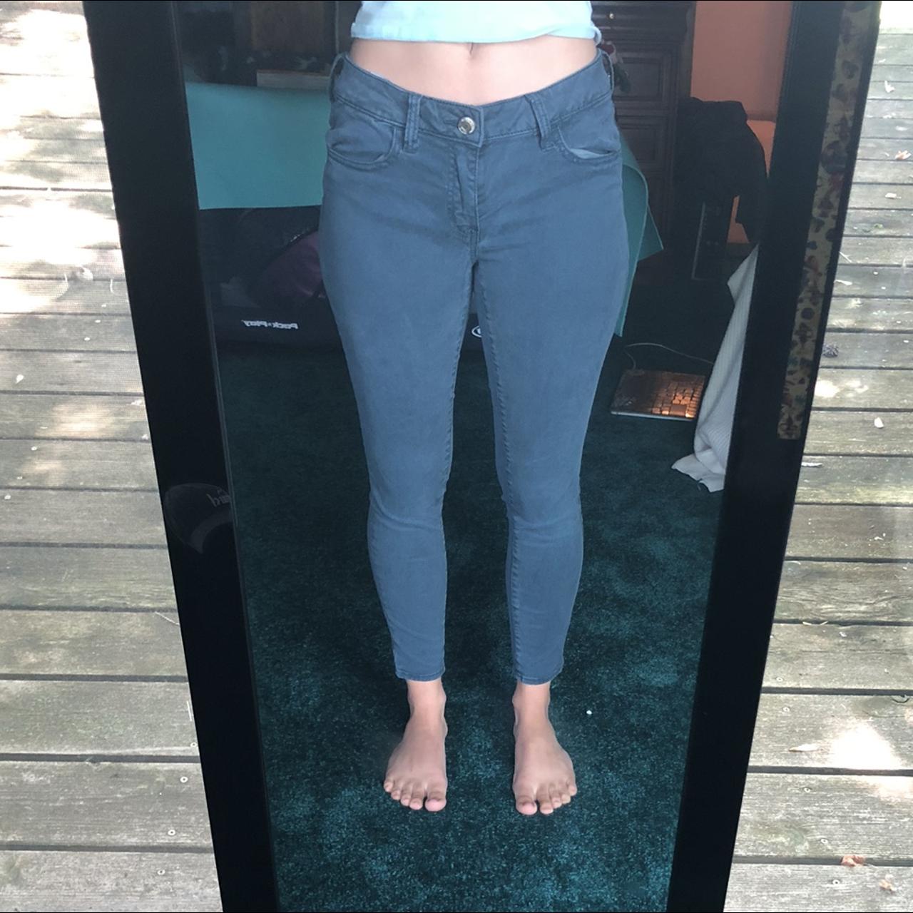 American Eagle blue/green jegging. Ankle length. I - Depop