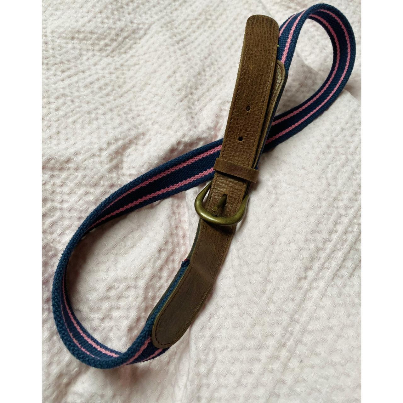 Pink Navy Leather Belt from Jack Wills Classic