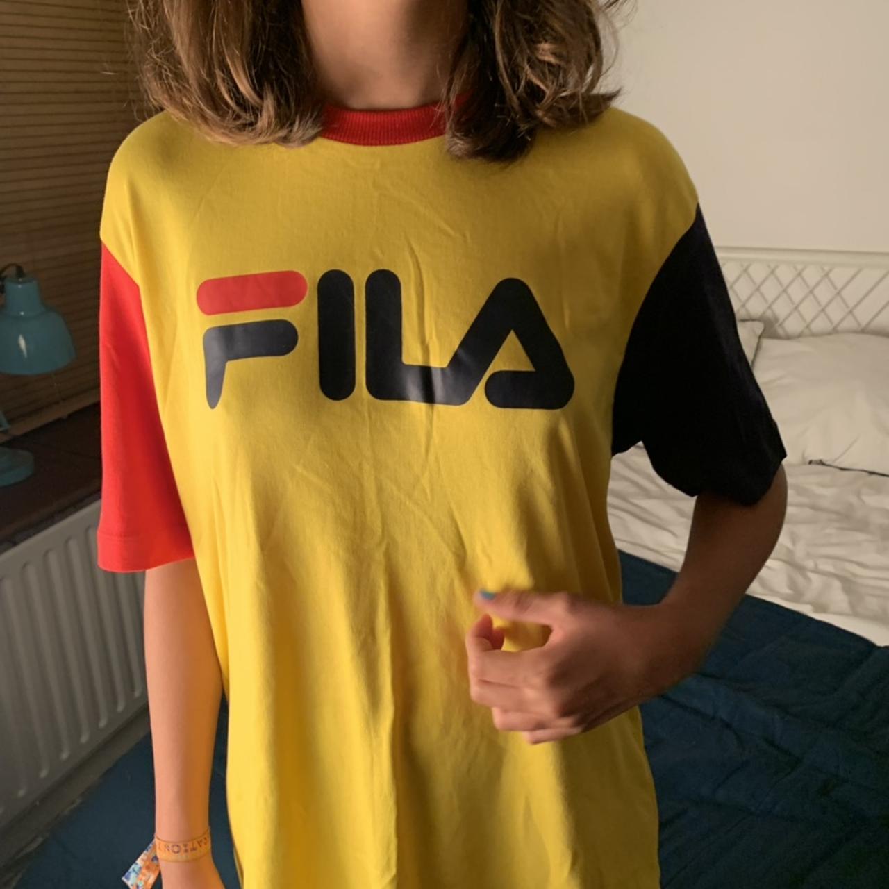 Fila shirt hotsell womens yellow