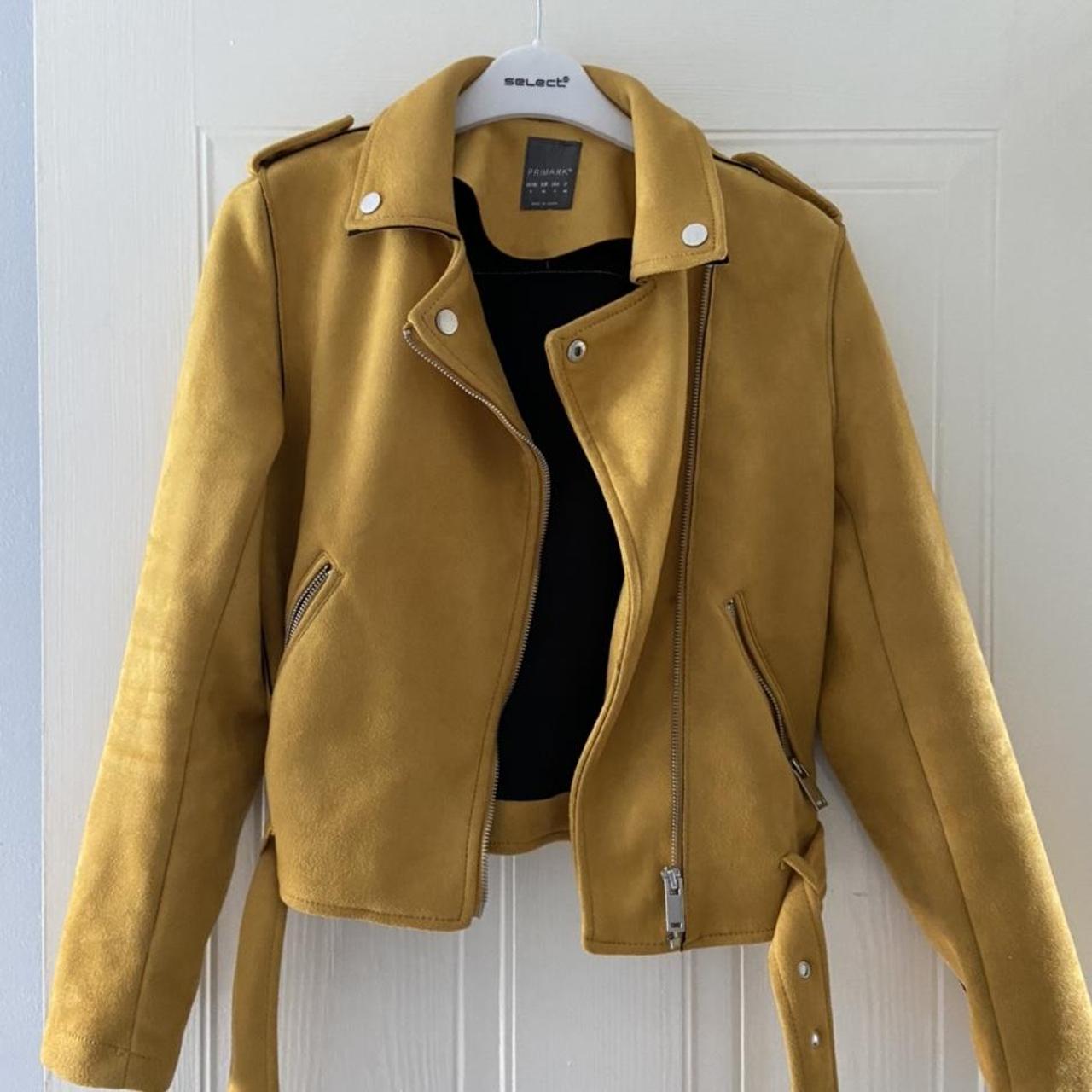 Primark Mustard Suede Jacket Size 8 but I’m a 10 and... - Depop