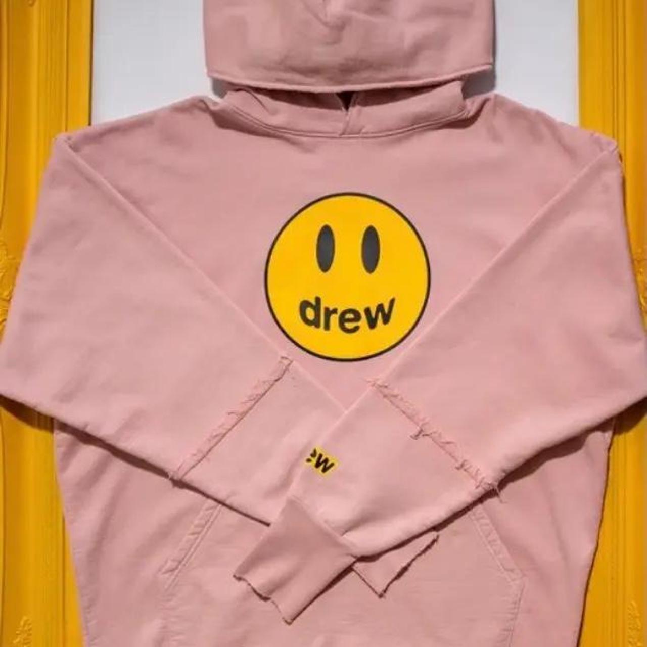 Drew house pink deconstructed mascot hoodie.... - Depop