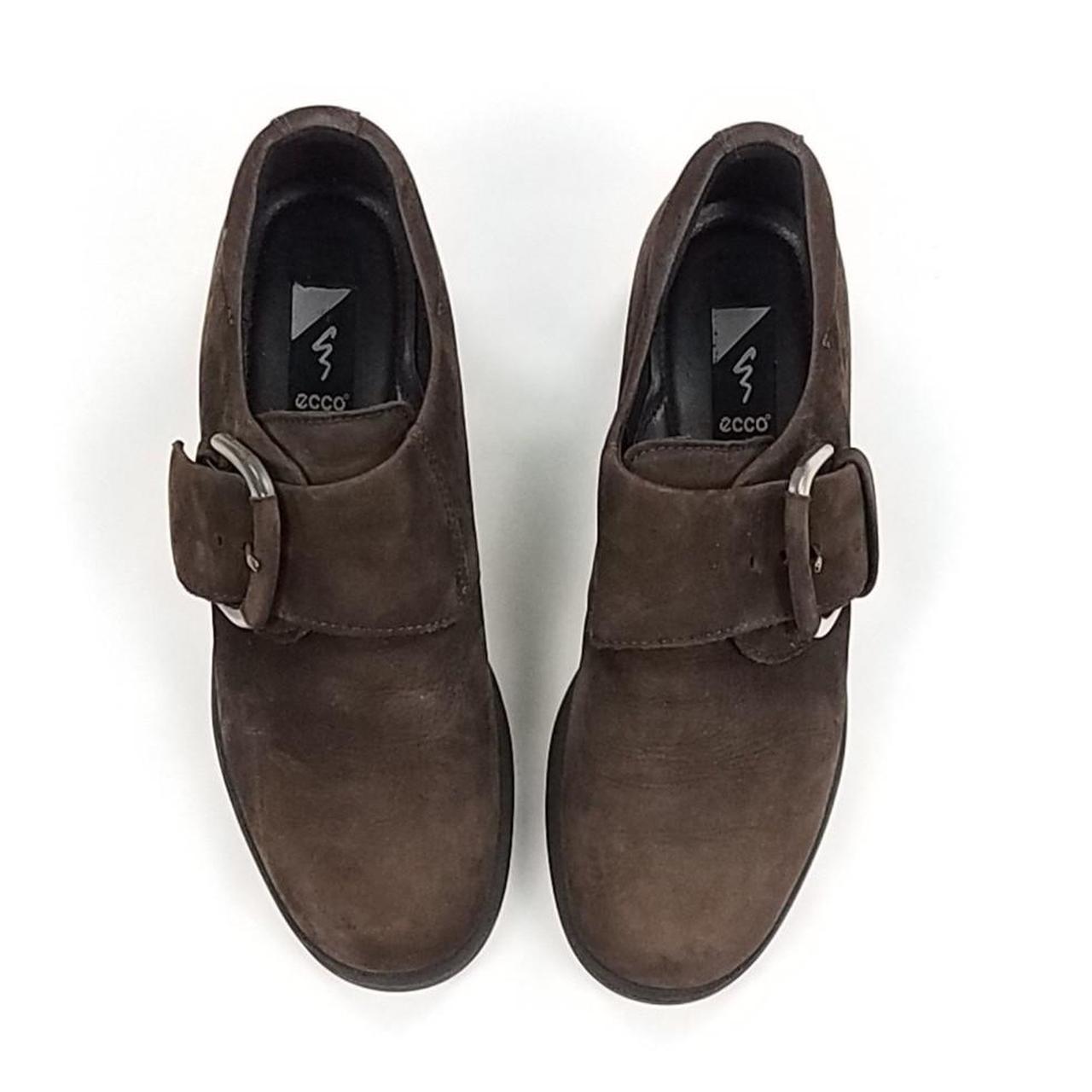Brand: Ecco (Vintage y2k Brown Leather Thick Monk... - Depop
