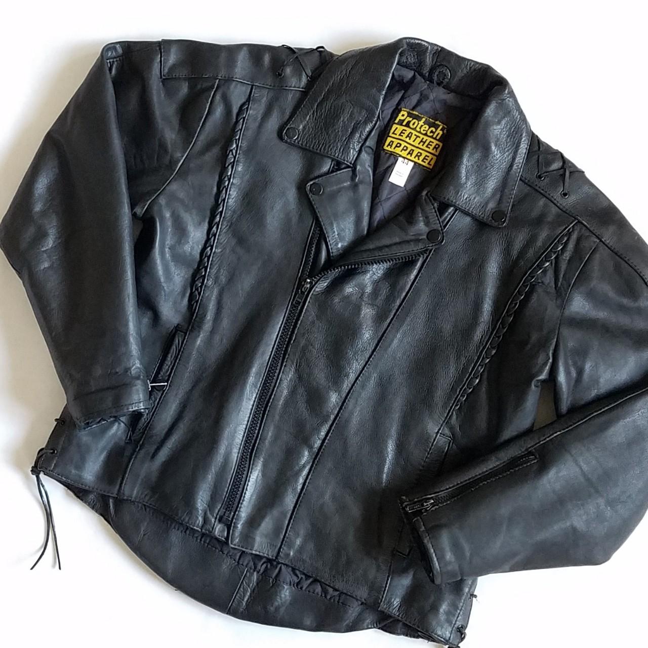 Brand: Protech Leather Apparel (Vintage 80s Biker - Depop