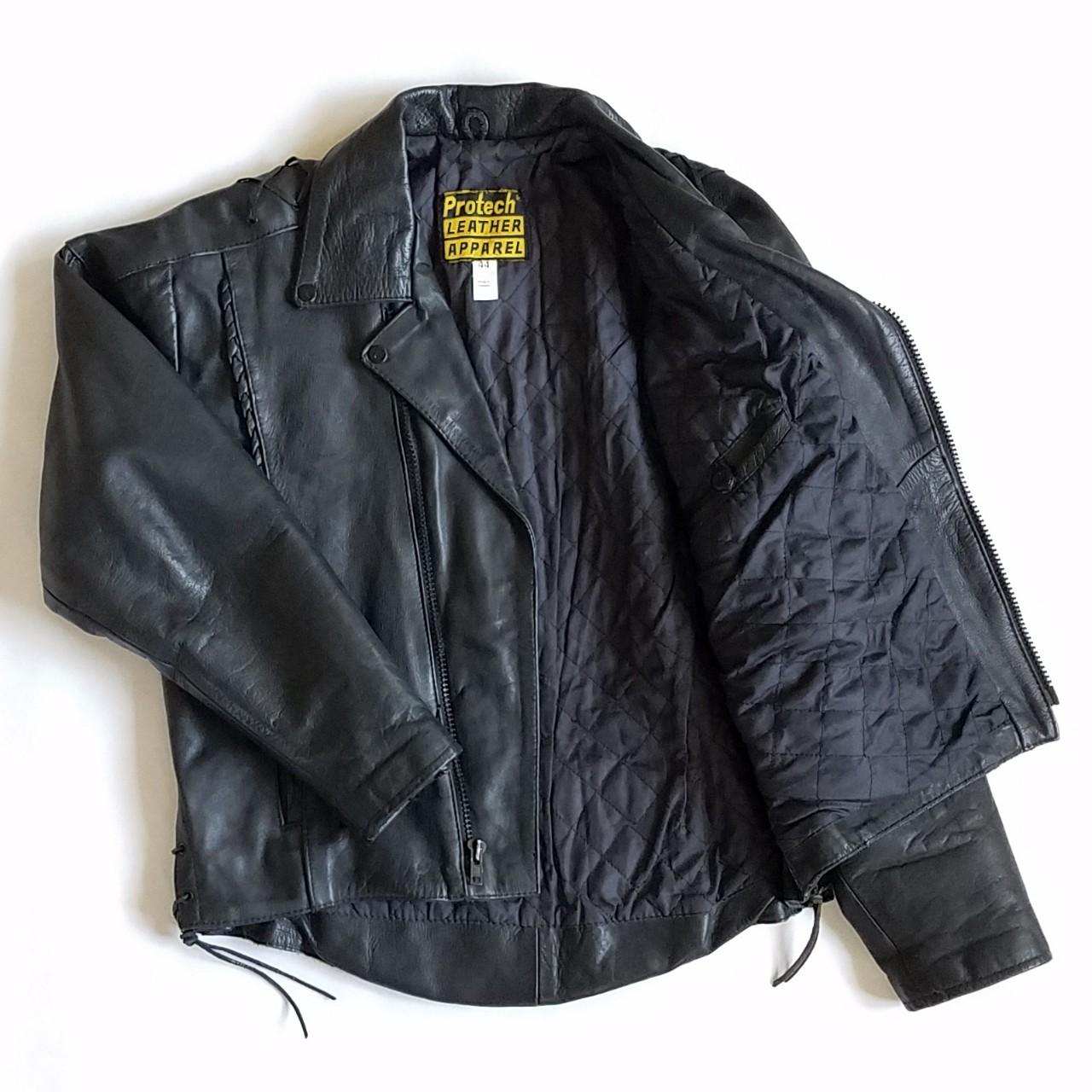 Brand: Protech Leather Apparel (Vintage 80s Biker... - Depop