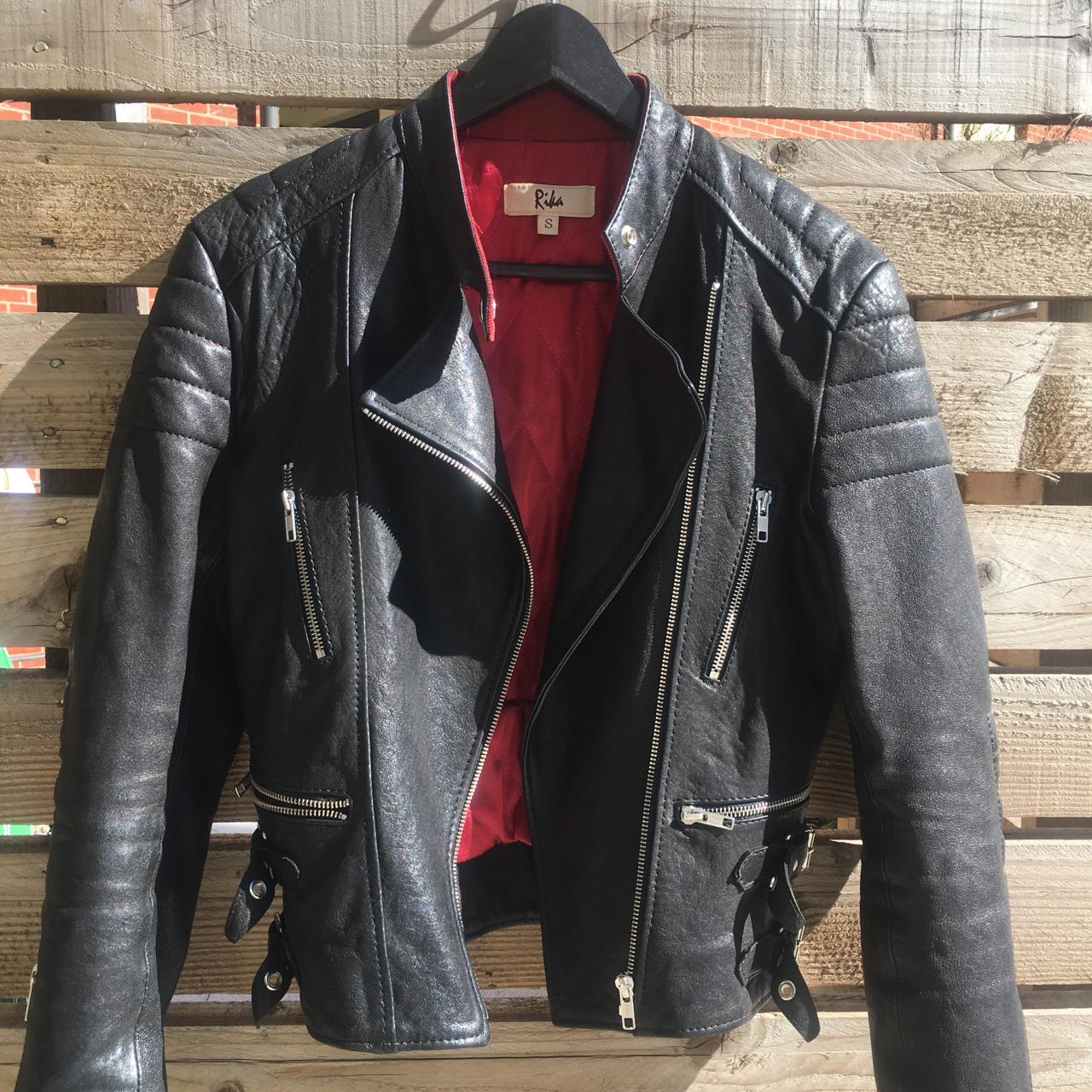 depop leather jacket