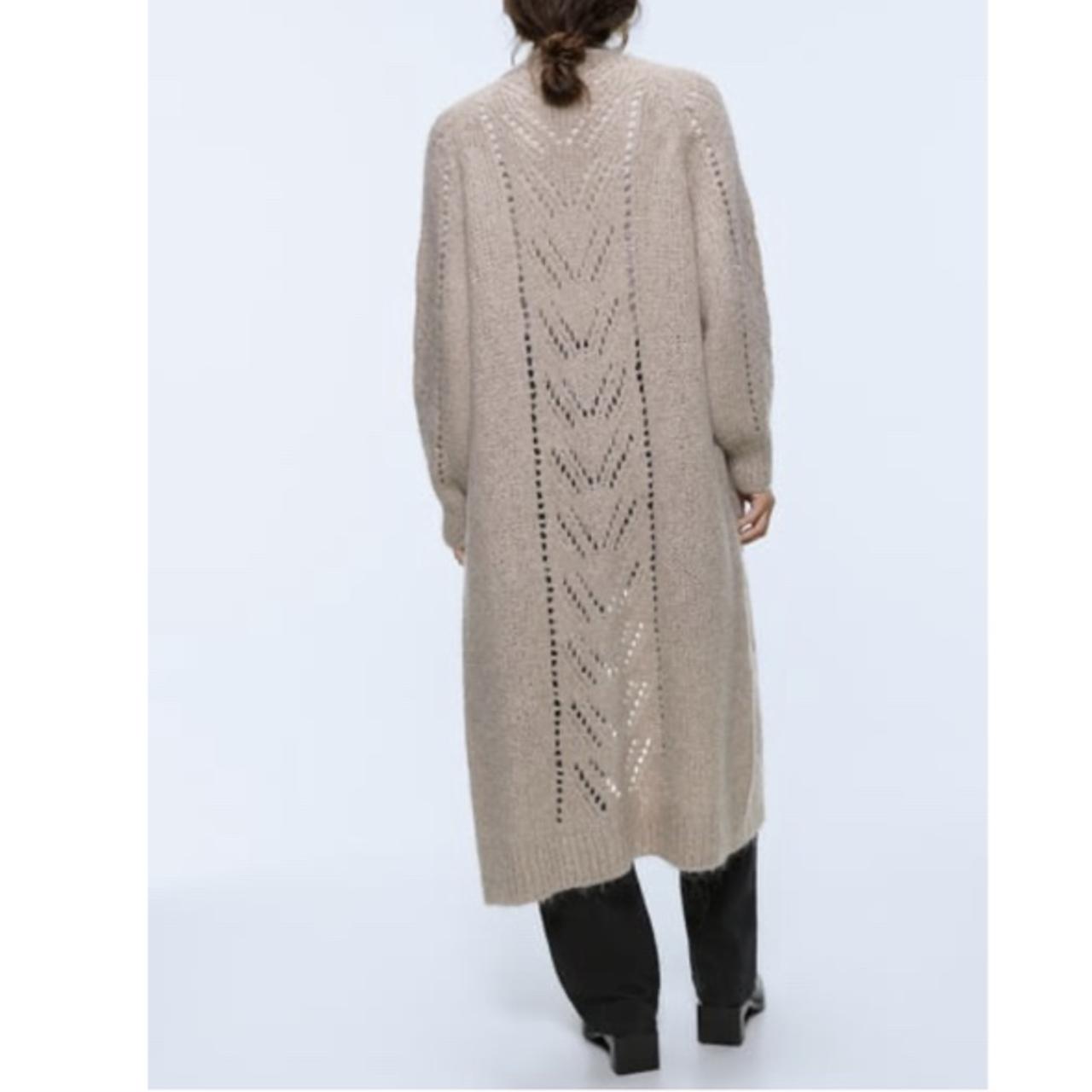 zara long wool cardigan