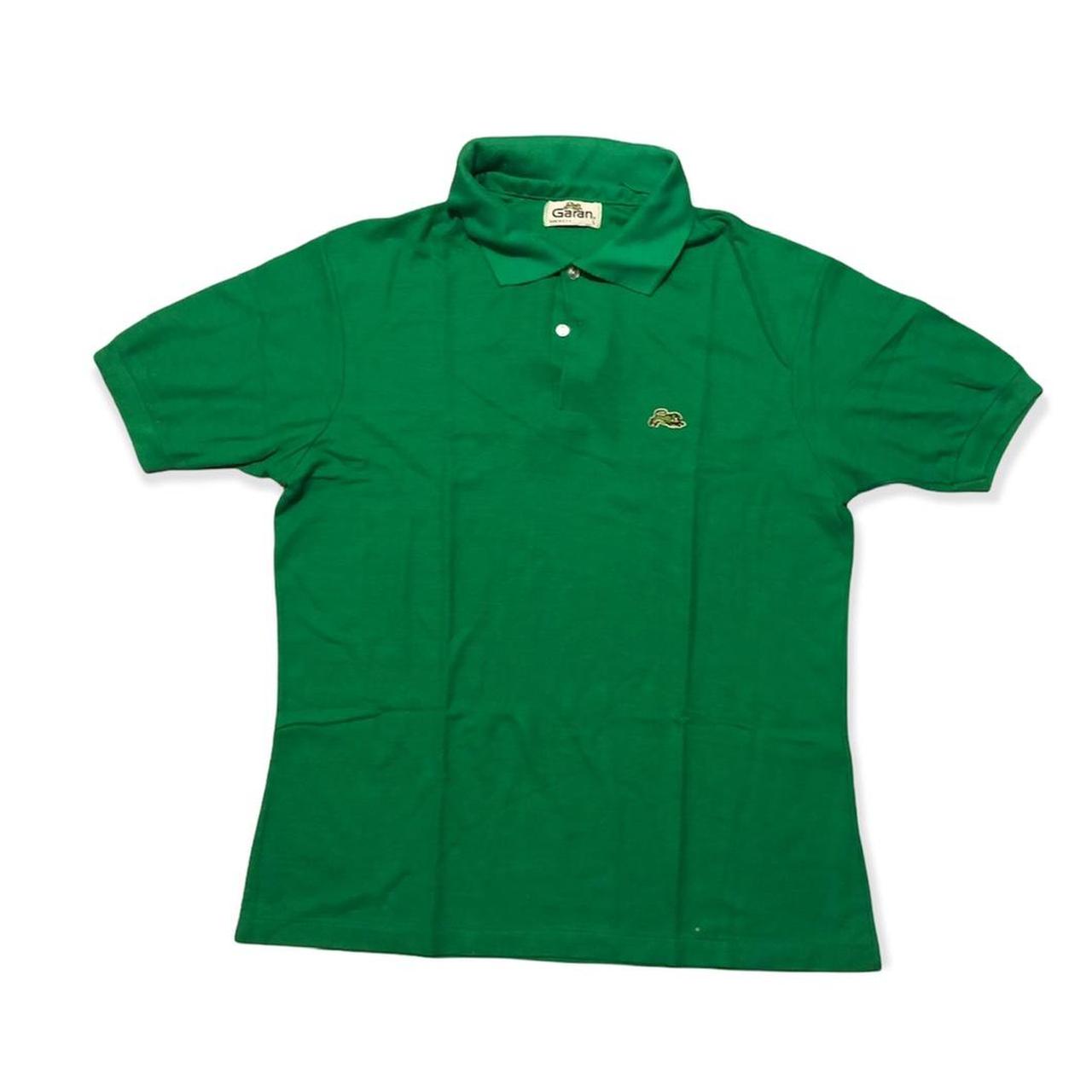 Vintage Garan Polo Shirt Size Large Green 90s... - Depop