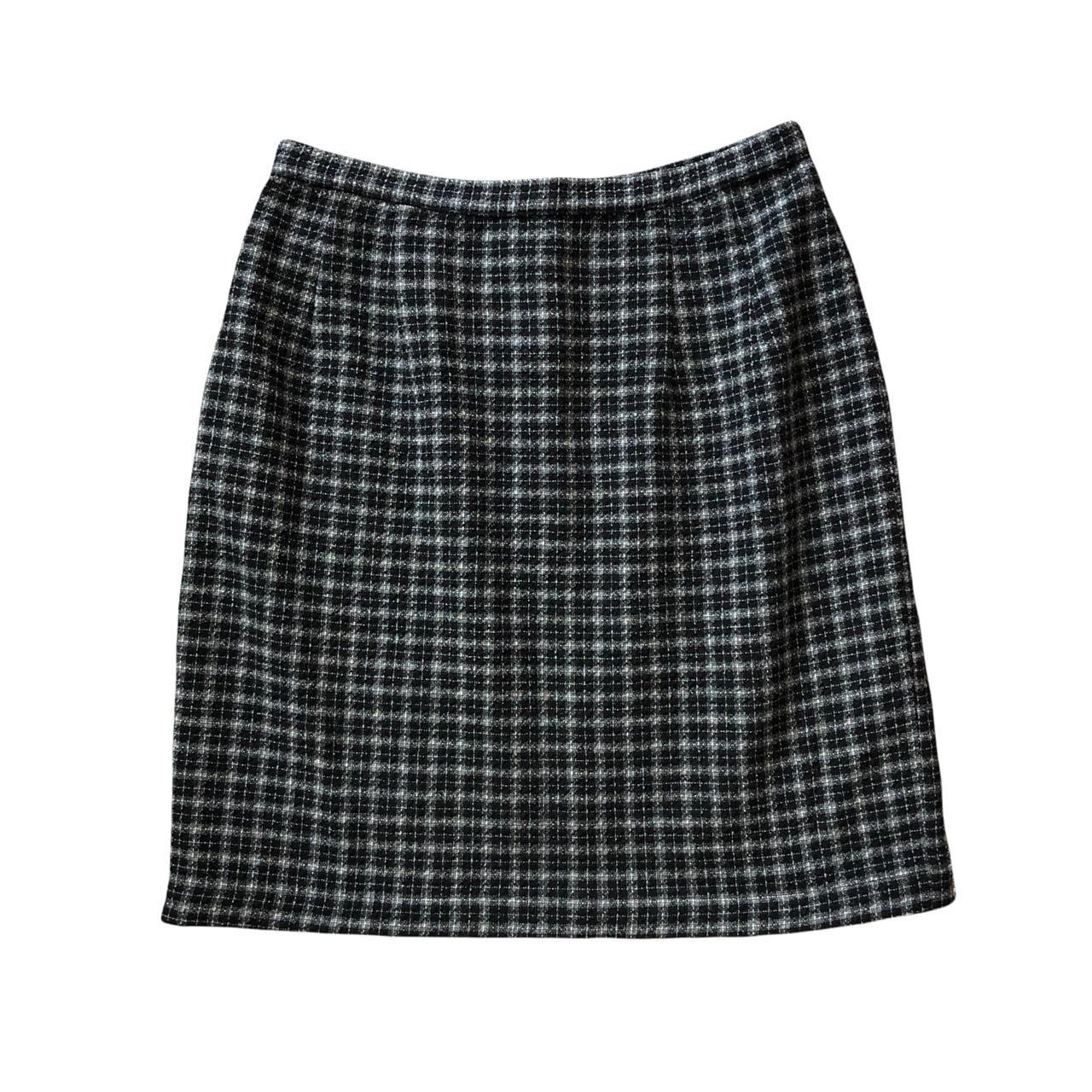 Vintage 90s BCBG Plaid Zip Up Skirt. Good used