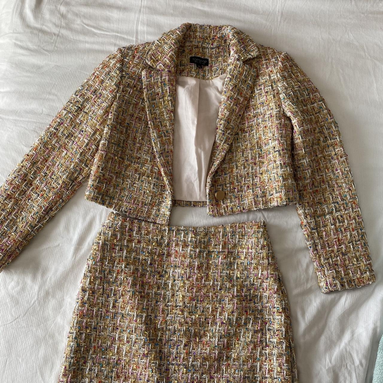 Tweed deals jacket topshop