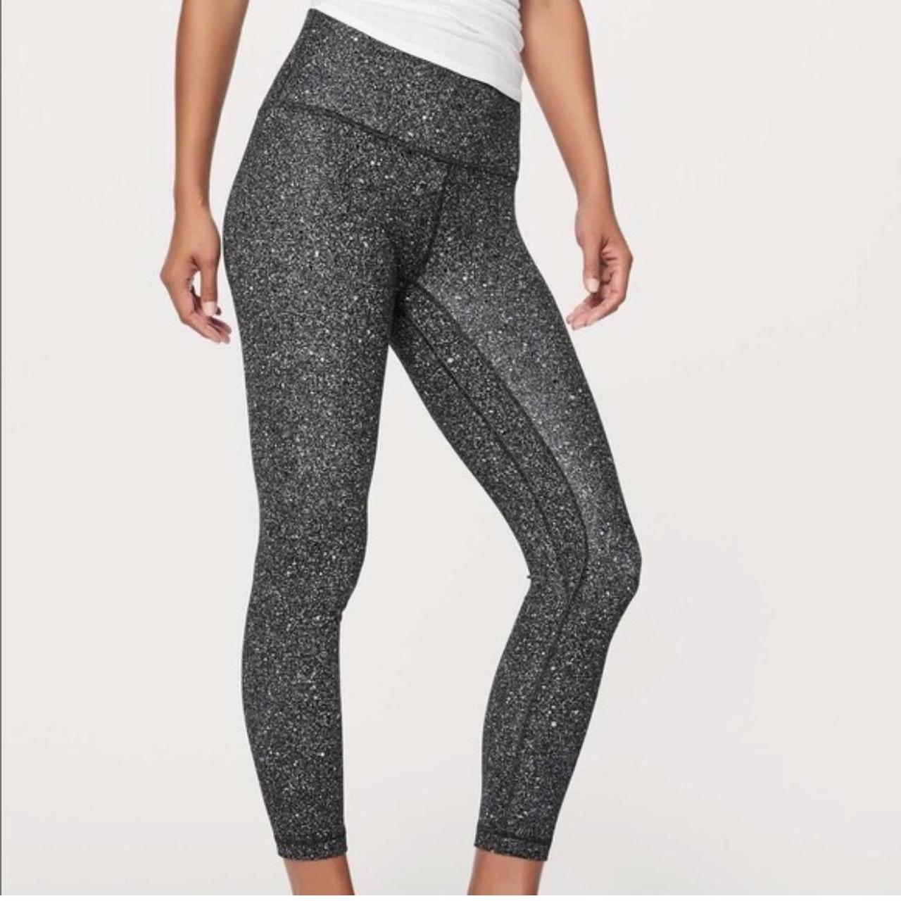 lululemon black and white spotted leggings