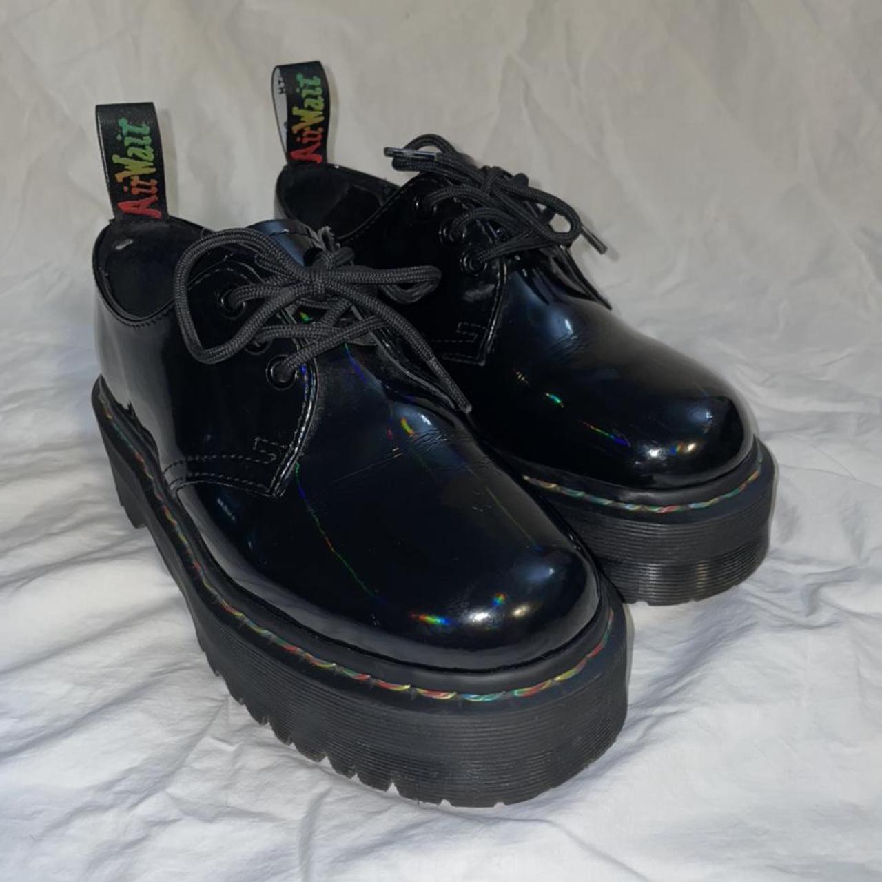 dr martens 1461 rainbow patent