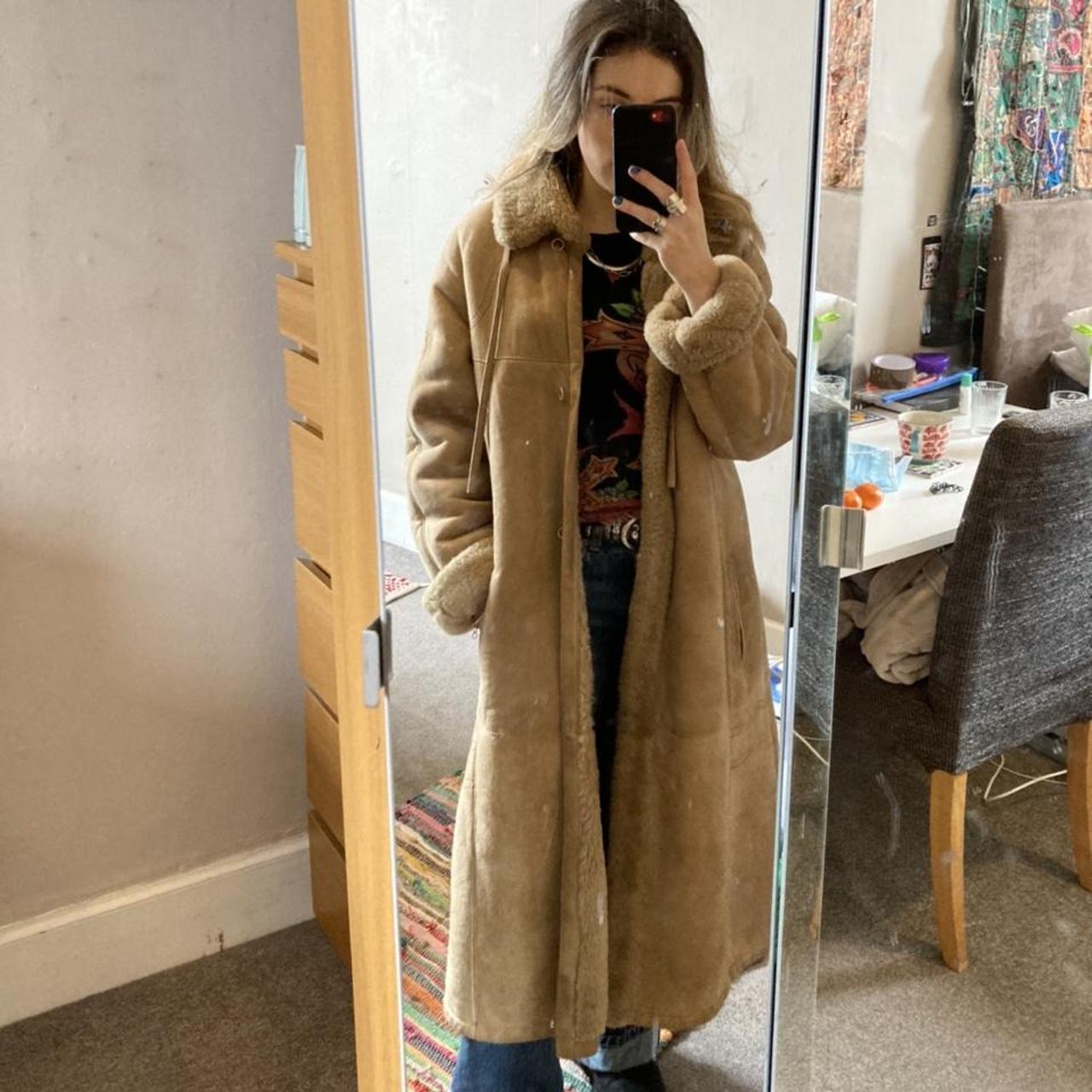 woven heart faux suede faux shearling coat