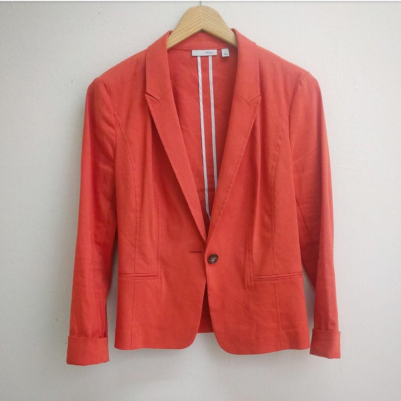 Orange blazer Linen blend By Halogen I a d o r e ... - Depop