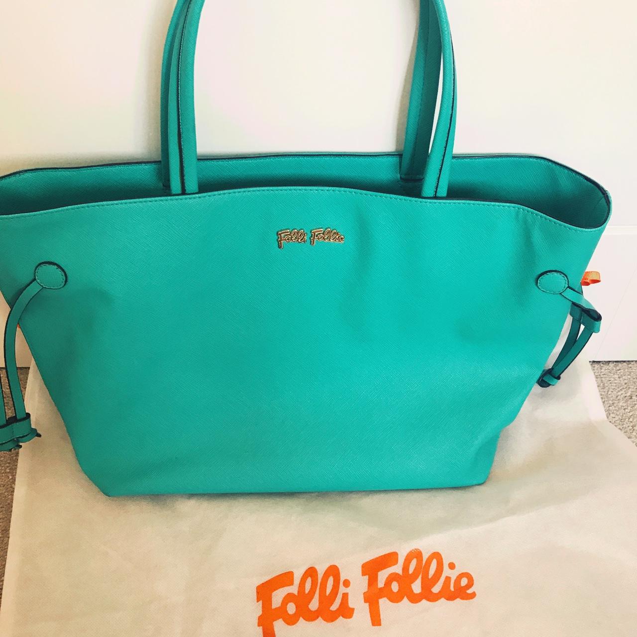 Folli Follie 2in1 turquoise beach bag with insert Depop