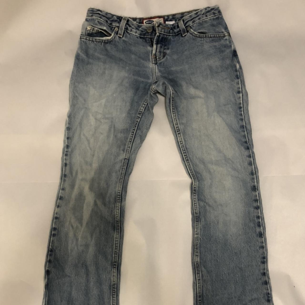 Old navy boot cut worn blue jeans Size 4 (kinda... - Depop