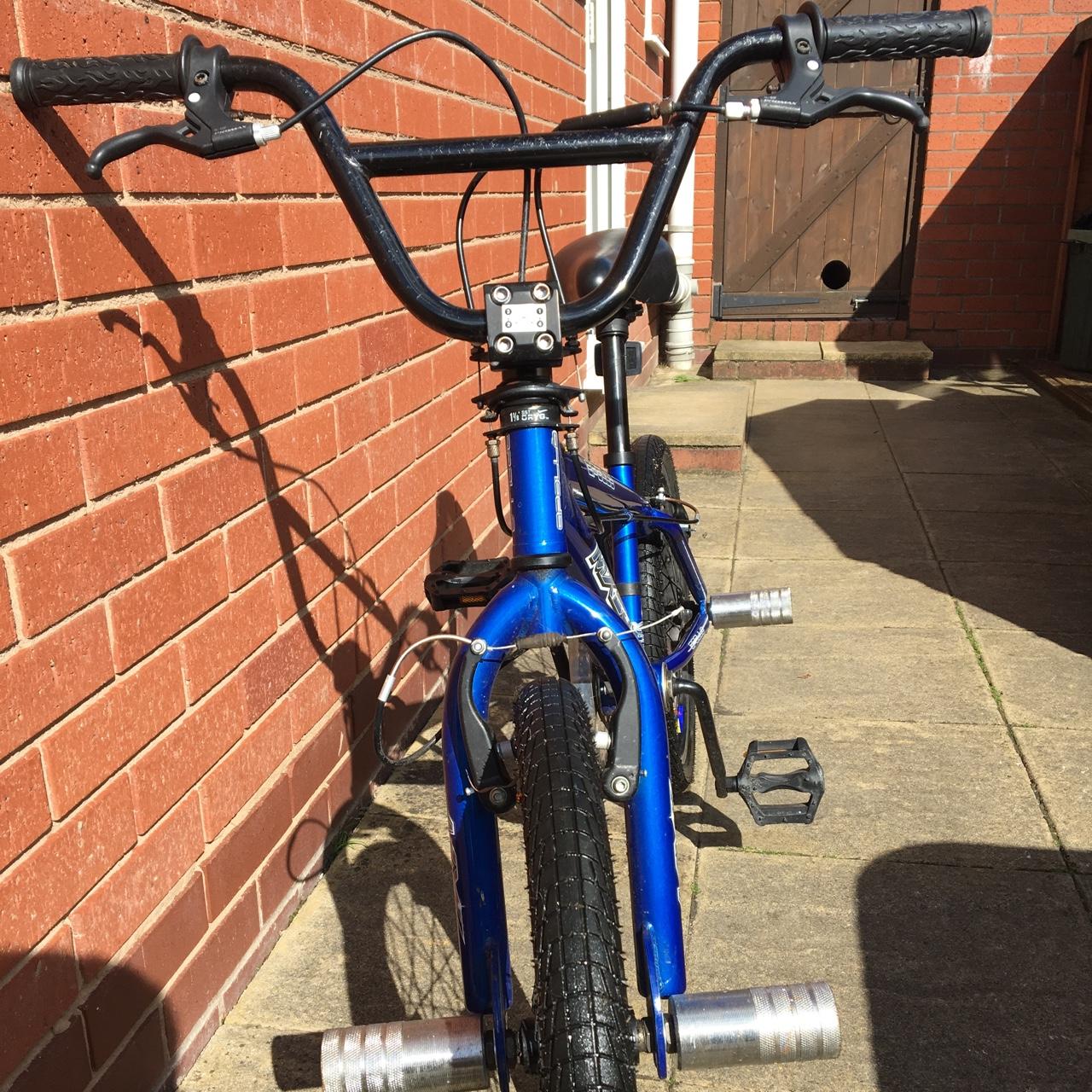 Blue bmx apollo hardly been used in decent condition - Depop