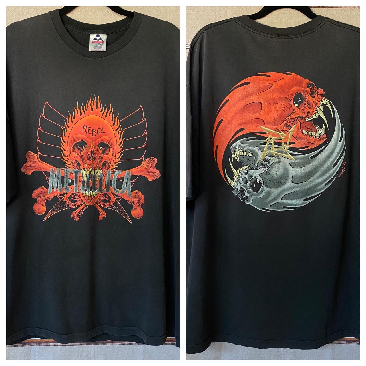 Vintage 1997 Metallica Rebel Pushead Skull Yin Yang...