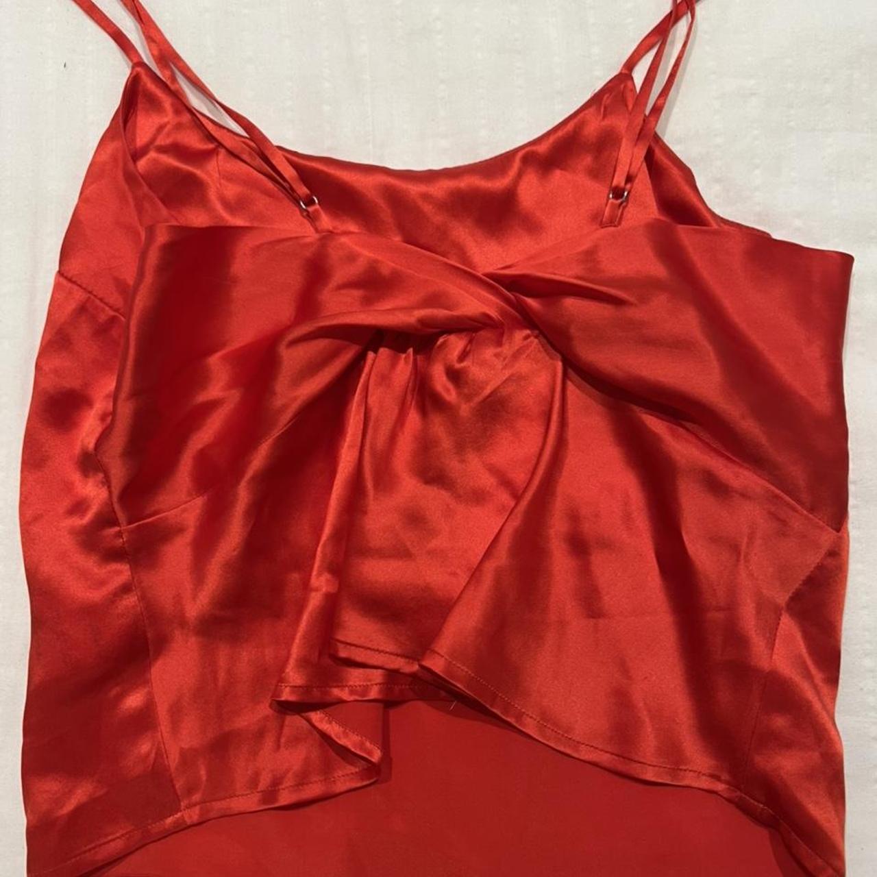 Red silk reformation tank Size small New without... - Depop