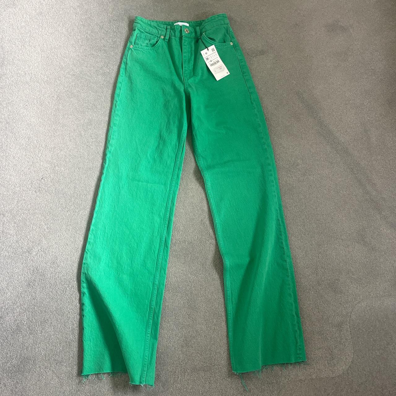Zara Women's Green Jeans Depop