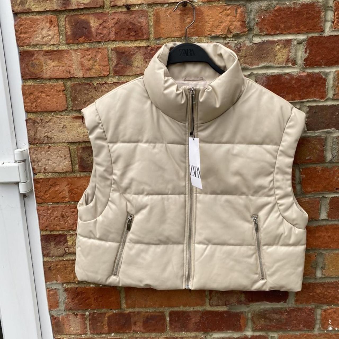 nude leather puffer