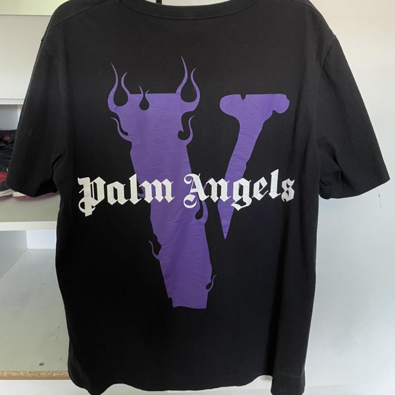 WTS Vlone x Palm Angels Tshirt Size L Cond: 8/10-... - Depop