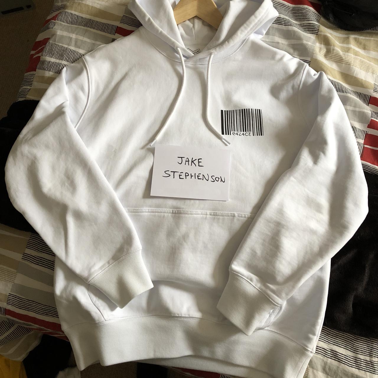 Palace on sale barcode hoodie