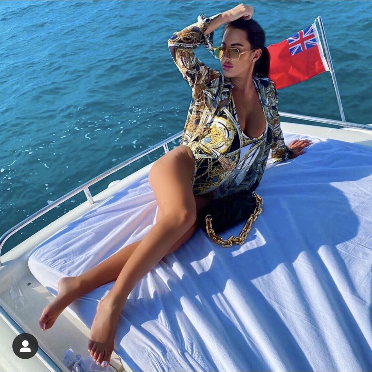 Pretty little thing chain design beach shirt cover... Depop