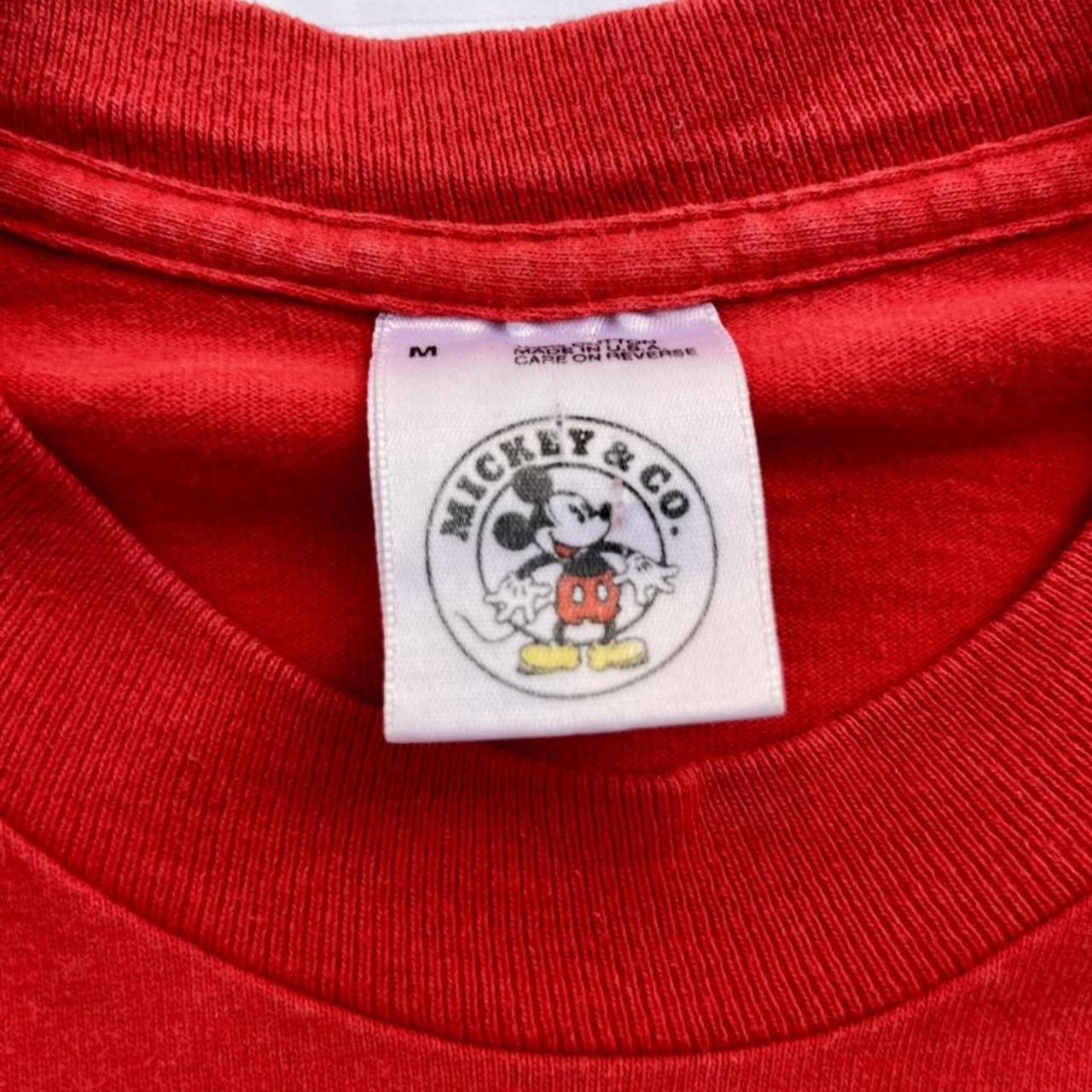 Disney Men's Red and White T-shirt | Depop