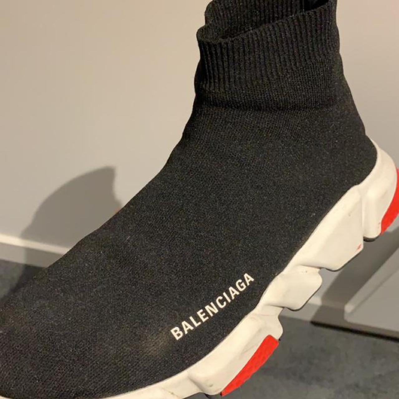 all white balenciaga speed trainer