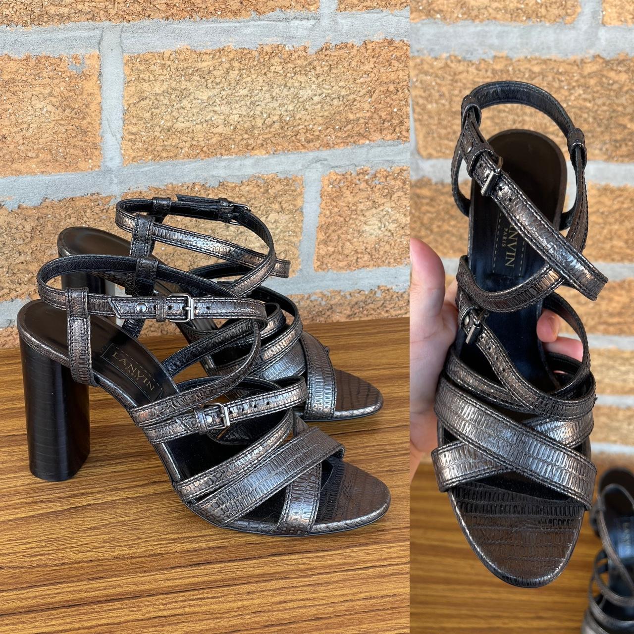Product Image 1 - Lanvin Paris cylinder heel pewter