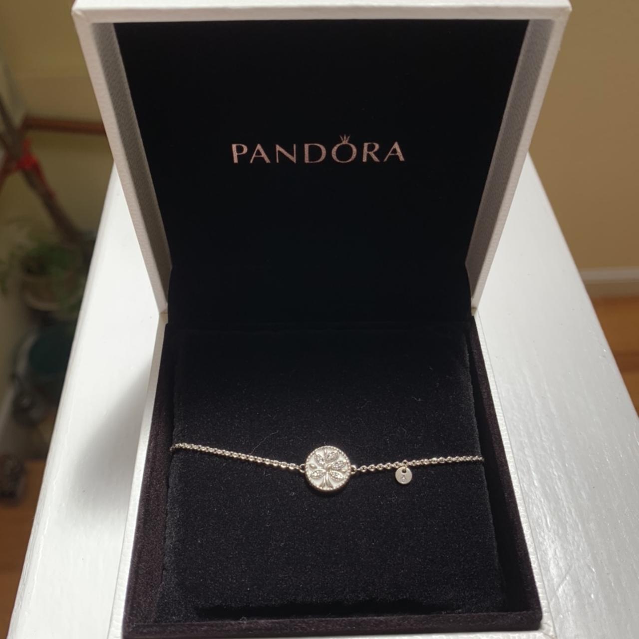 Pandora Sparkling Family Tree slider bracelet.... - Depop