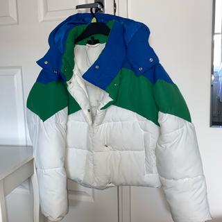 Topshop blue hot sale puffer coat