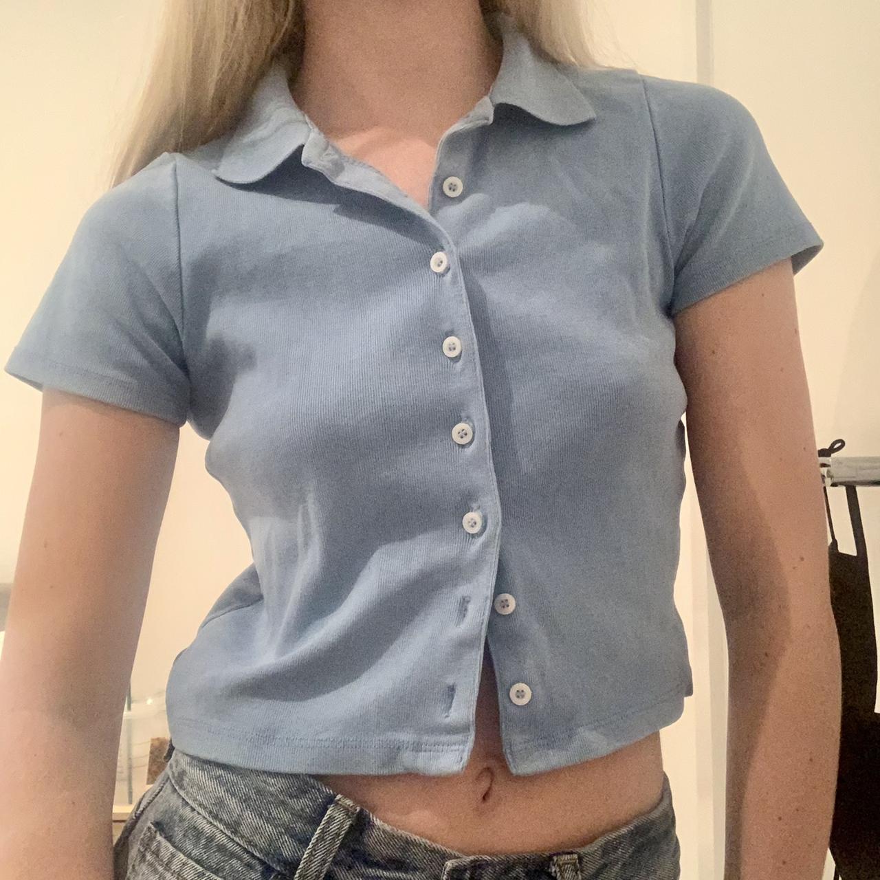 Brandy Melville Crop Top Blue - $14 (53% Off Retail) - From Catherine