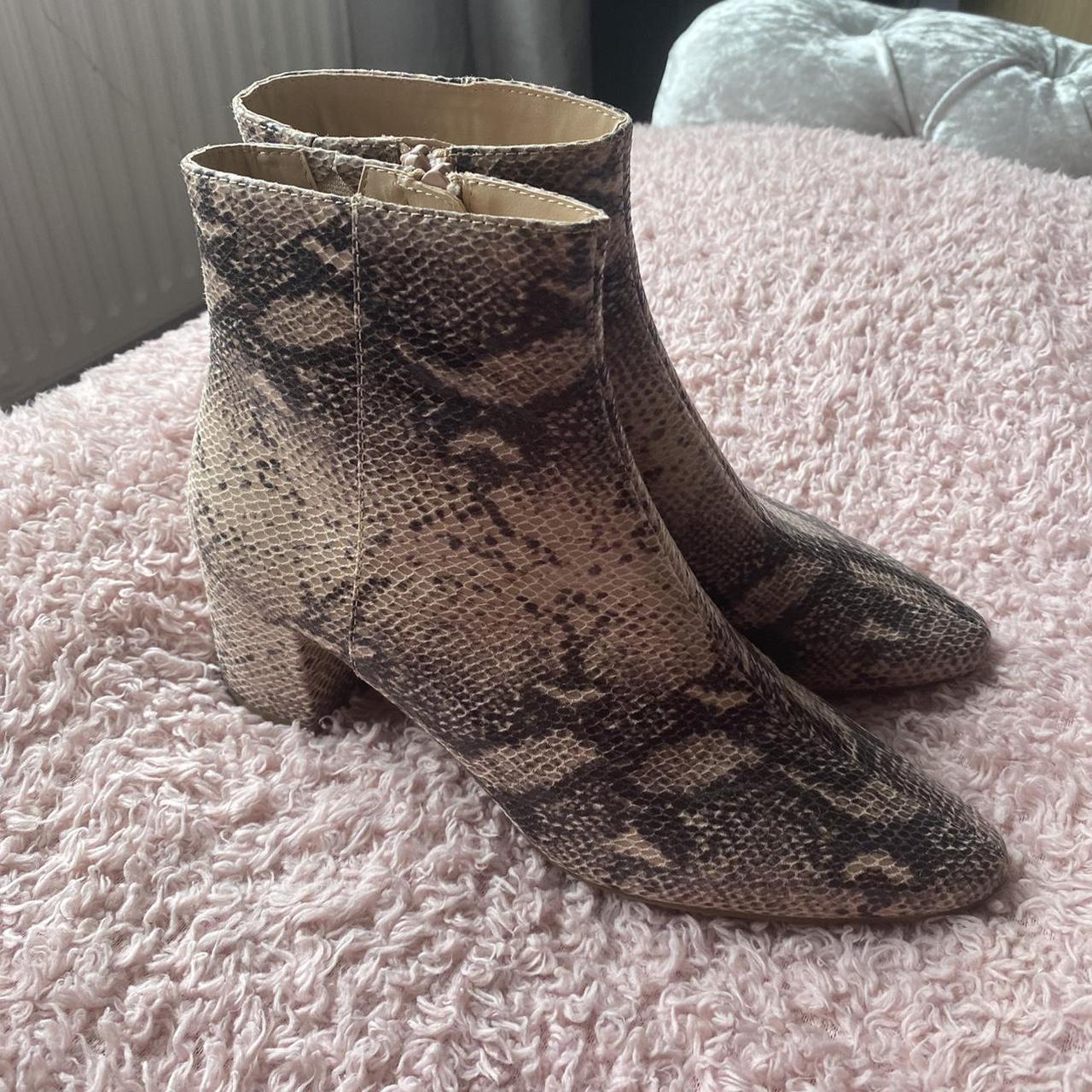 Marks and Spencer brand new snake print boots size... - Depop