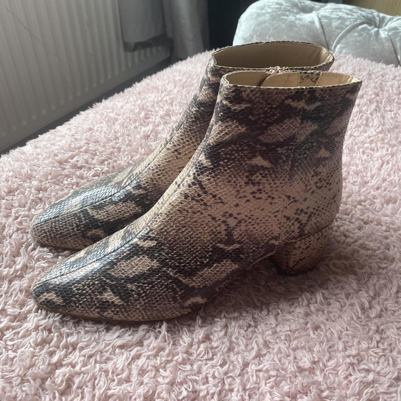 Marks and Spencer brand new snake print boots size... - Depop